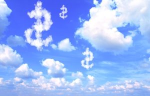 Cloud dollar signs